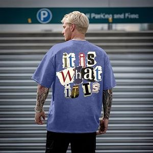 Camisetas de lavado ácido de moda 2025, ropa de calle de corte cuadrado apta para marcas de ropa ligera, boutiques y etiquetas privadas - Product Image 1