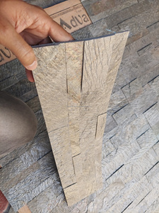 Attractive 3D Ledger Stone <b>Panels</b> Deoli Green Flexible Slate Veneer <b>Wall</b> Cladding Thin Veneer <b>Sheets</b> Modern Split Interior DIY - Product Image 3