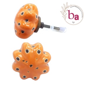 Boutons et poignées de tiroir en céramique moderne orange pour armoire de cuisine, chambre, salle de bain, meubles de salon - Product Image 1