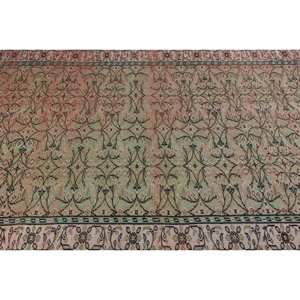 Alfombra clásica de lana rosa verde 5,6X8,9 pies Área grande Diseño Aubusson turco para sala de estar Pasillo Rectángulo Patchwork Látex - Product Image 5