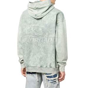 เสื้อฮู้ดดี้ผ้าฝ้ายแท้ 100% คุณภาพสูง ล้างสีแบบ Acid Wash สำหรับผู้ชาย ไซส์สั่งทำได้ - Product Image 2