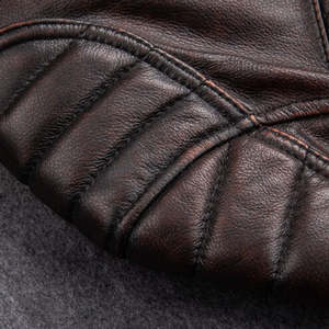 Chaqueta de Cuero Genuino para Hombre, Nuevo Diseño, Material de Cuero, Mangas Completas, Estilo Urbano, Profesional, Gran Venta - Product Image 6