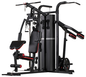 Black Single Smith Machine <b>Trainer</b> Metal Rubber Multiple <b>Weight</b> Stacks Comprehensive Fitness Station Unisex Universal Use Arms - Product Image 2
