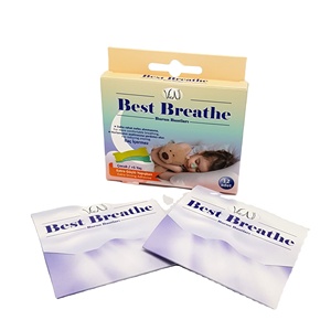 Boîtes en papier pliables recyclables imprimées en offset colorées avec lamination brillante/mate et gaufrage pour les bandes nasales de soins personnels - Product Image 6