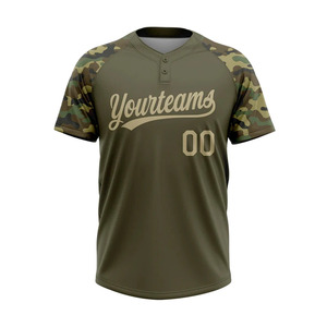 Unisex Baseball Jerseys <b>Plus</b> <b>Size</b> Breathable <b>Mesh</b> Fabric Custom Team Name Print Two Button 100% Polyester - Product Image 1