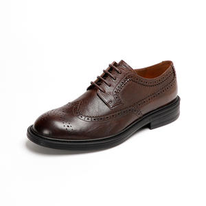 Chaussures habillées élégantes en cuir de vachette pour hommes, design classique, parfaites pour les mariages, les banquets et le travail, chaussures décontractées en cuir pour hommes - Product Image 1