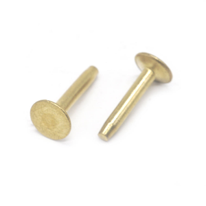 Rivets en laiton massif sur mesure, rivets à tête plate, pièces de quincaillerie CNC - Product Image 1