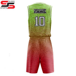 Ensemble d'uniformes de basket-ball à la conception par sublimation nouveauté ensemble de maillot et de short de basket-ball en polyester - Product Image 2