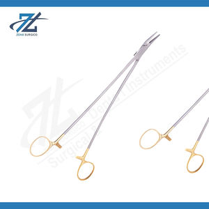 Finochietto Porte-aiguille manuel Mâchoires en carbure de tungstène 215mm de long en acier inoxydable chirurgical Fabricant d'instruments certifiés CE - Product Image 2