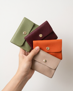 Coin Purse Snap Button Small Wallet- Italian Genuine Leather-Handmade-PS461 - Product Image 6