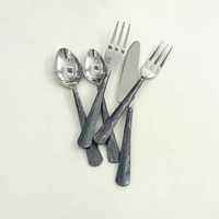 Ensemble de couverts en acier inoxydable au design moderne, durable, résistant à la rouille, pour la salle à manger quotidienne, les mariages, finition miroir, écologique