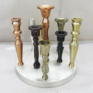 Seven-Soporte de aluminio para velas, accesorio de aluminio antiguo pulido, superventas - Product Image 2