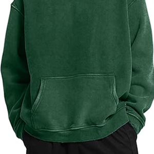 Sudadera con capucha extragrande con lavado ácido verde y logotipo personalizado, ropa de calle de algodón pesado, camisa urbana de manga larga a la moda para invierno, ropa con capucha - Product Image 6