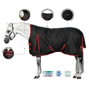 พรมม้าแบบมีสายรัดสำหรับฤดูหนาวผ้าฟลีซแบบระบายอากาศได้ดีอุปกรณ์พรมสำหรับม้าระบายอากาศได้ดี - Product Image 2