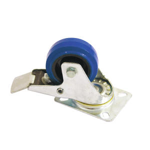 ล้อหมุนสีน้ำเงินขนาด 80 มม. พร้อมเบรกโดยโรดดิงเกอร์ - Product Image 1