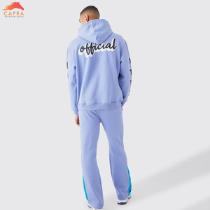 Sweat à capuche vintage personnalisé et pantalons de survêtement jogging deux pièces Dtg sérigraphie survêtement évasé survêtements pour hommes - Product Image 5