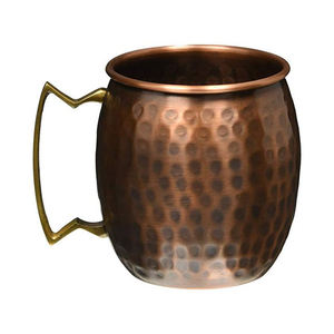 Taza de cobre puro con acabado de bronce martillado, vajilla de lujo, taza de Metal de cobre para decoración de mesa - Product Image 4