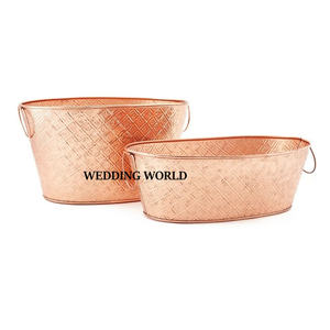 Maceta de Metal de buena calidad hecha a mano de diseño al por mayor maceta de mesa clásica tamaño personalizado maceta de Metal - Product Image 5