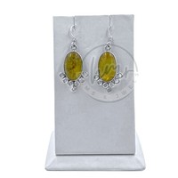 Pendientes de Plata de Ley 925 Vintage para Mujer, con Ámbar Báltico Amarillo Natural, Diseño Único, Colgantes, Regalo de Joyería Cristiana