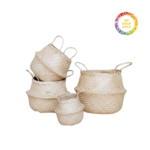 Panier de sol fait main en jonc de mer ajoute une texture naturelle au stockage - Product Image 4