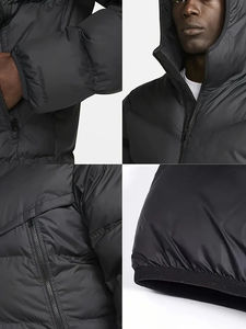 แจ็คเก็ตพัฟเฟอร์ผ้าแคนวาสสำหรับผู้ชาย ดีไซน์ใหม่ ขายดี ฤดูหนาว สไตล์ไฮสตรีท อุ่นสบาย ใส่กลางแจ้ง ทรงโอเวอร์ไซส์ น้ำหนักเบา กันน้ำ กันลม - Product Image 4