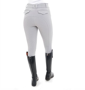 Low MOQ <b>White</b> Competition Equestrian Breeches <b>Jodhpurs</b> Factory Price Women Horse Riding Breeches Quick Dry Equestrian Apparels - Product Image 2