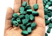 10 Pierres précieuses brutes de malachite verte riche de haute qualité, non polies, 14-16 mm, avec effet étoilé et pouvoirs curatifs