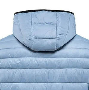 Veste matelassée en laine personnalisable de style urbain avec motif à bulles, rembourrage en duvet tissé durable pour homme, vêtement long - Product Image 4