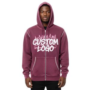 Sweat à capuche unisexe High Streetwear noir, coupe droite, avec logo 3D en mousse personnalisé, 100% coton, collection 2026 - Product Image 2