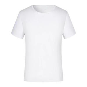 T-shirt à col rond en coton 100% pur respirant avec logo personnalisé OEM imprimé et broderie pour thème de réunion de classe, couleur blanche - Product Image 3