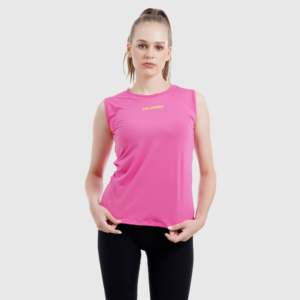 Camiseta sin mangas de tejido de punto color rosa té - Product Image 1
