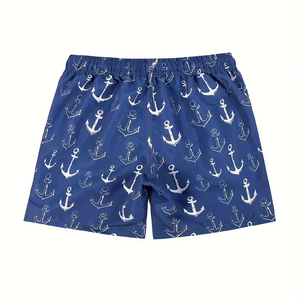 กางเกงขาสั้นลำลองเอวสูงสำหรับผู้ชายผ้าฝ้ายลายพื้นกันยับไม่ยับโลโก้ชายหาดเป็นมิตรต่อสิ่งแวดล้อมเชือกต้นกำเนิดจากเวียดนาม - Product Image 3