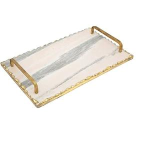 Assiette à dîner pour fête de mariage, plateau de service à café et fruits, plateau en bois de taille personnalisée, plat de service en bois et résine pour mariage - Product Image 3