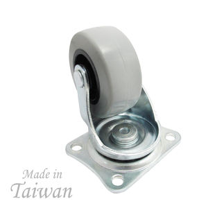 Rueda Giratoria de 50 mm con Placa Giratoria, Banda de Rodadura de TPR y Núcleo de PP para Muebles y Equipos Ligeros - Product Image 3