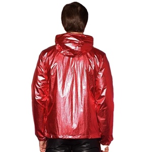 Design personnalisé pour hommes vestes d'hiver réfléchissantes à fermeture éclair tissu de toile fini de style rue haute respirant et imperméable pour le printemps - Product Image 4