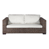 Ensemble de chaises de canapé tissées en rotin de style moderne Mobilier de salon confortable Matériau en tissu
