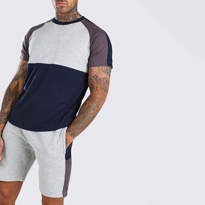 Nuevo Conjunto Deportivo de Dos Piezas para Hombre, Informal, con Logotipo Personalizado, Tejido de Punto, 100% Algodón, Estampado, para Verano - Product Image 4