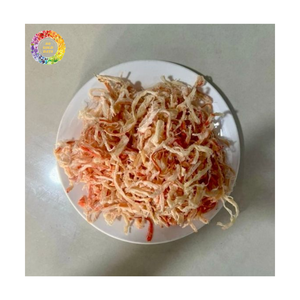 Calamar Seco con Sabor a Coco, Deliciosas Tiras Masticables Hechas con Calamar Fresco, Bocadillo de Calamar Seco Desmenuzado al Vapor con Coco - Product Image 1