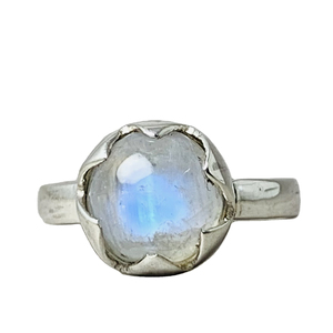 Custom Handmade Classic Design Rainbow <b>Moonstone</b> <b>Ring</b> 925 Sterling Silver Jewelry for Parties - Product Image 1