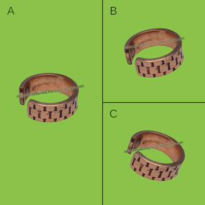 Wholesale Traditional Polished Copper and Metal <b>Adjustable</b> Therapy <b>Rings</b> for Women Eco-friendly at Best Price - Product Image 2
