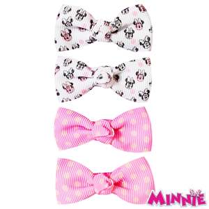 Accessoires de coiffure Mickey et Minnie personnalisables OEM/ODM, ensemble de 4 nœuds avec pinces crocodiles, prix direct usine - Product Image 2