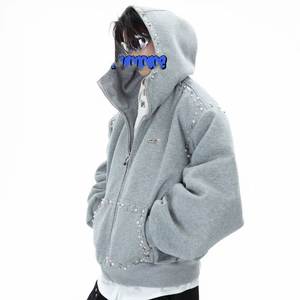 ชุดวอร์มสองชิ้นของผู้ชายชุดวอร์มเข้ารูปแบบเรียบๆระบายอากาศได้ดีปักลายตามสั่ง - Product Image 2