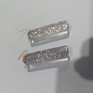 Resin Handmade Folk Art Oval <b>Earrings</b> with Multicolor for Women Fashionable Jewelry for Wedding & Party Use - Product Image 2