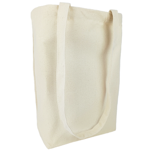 Sina – Borsa in cotone con fondo pieghevole e manici lunghi - Product Image 5