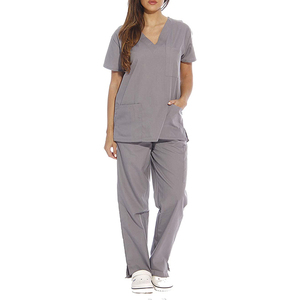 Conjuntos de uniformes de enfermería transpirables elásticos para mujer al por mayor personalizados, uniformes de enfermería para Hospital, conjuntos de uniformes tejidos - Product Image 1