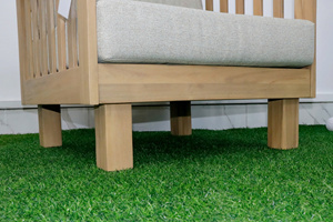Acacia Corner Sofa Set with Solid Hardwood Frame Weather Resistant Finish Thick Cushions and Modular Configuration for Outdoor - Product Image 5