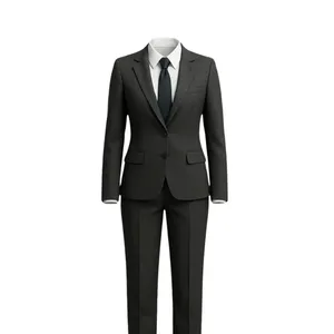 Conjunto de Blazer Negro Uniforme con Falda y Corbata - Product Image 4