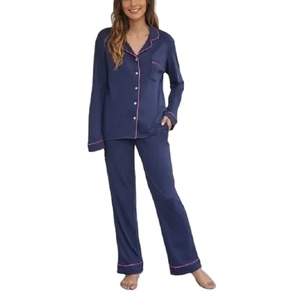 ชุดนอนสตรีหลากสีชุดแขนยาวสีพื้นชุดชุดนอนสายสปาเก็ตตี้ส่งออกจาก BD Supp - Product Image 5