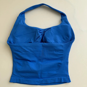 Brassières de yoga pour femmes sans couture à dos ouvert, hauts de sport sculptés à bretelles, hauts de sport rembourrés, veste de fitness, chemises d'entraînement à séchage rapide - Product Image 6