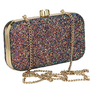 Mini bolso de mano bordado negro para mujer, bolso de mano de algodón y resina de alta densidad para mujer, precio de fábrica al por mayor - Product Image 2